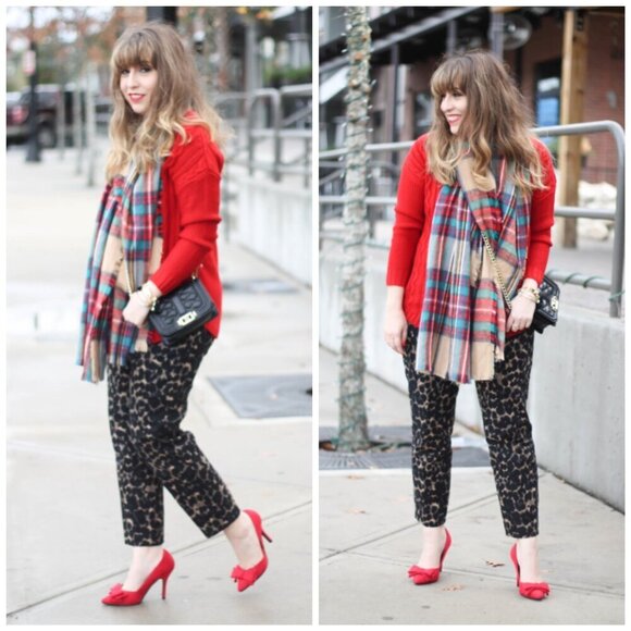 NWT Old Navy Relaxed Mid-Rise Harper Women Trousers Stovepipe size 12 Leopard - Picture 8 of 12